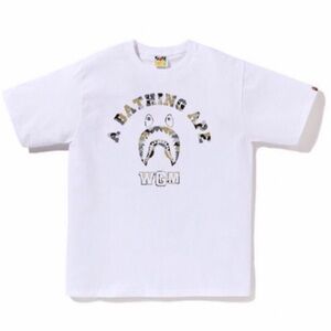 Bape A Bathing Ape T-shirt College Shark Camo Size S NWT
